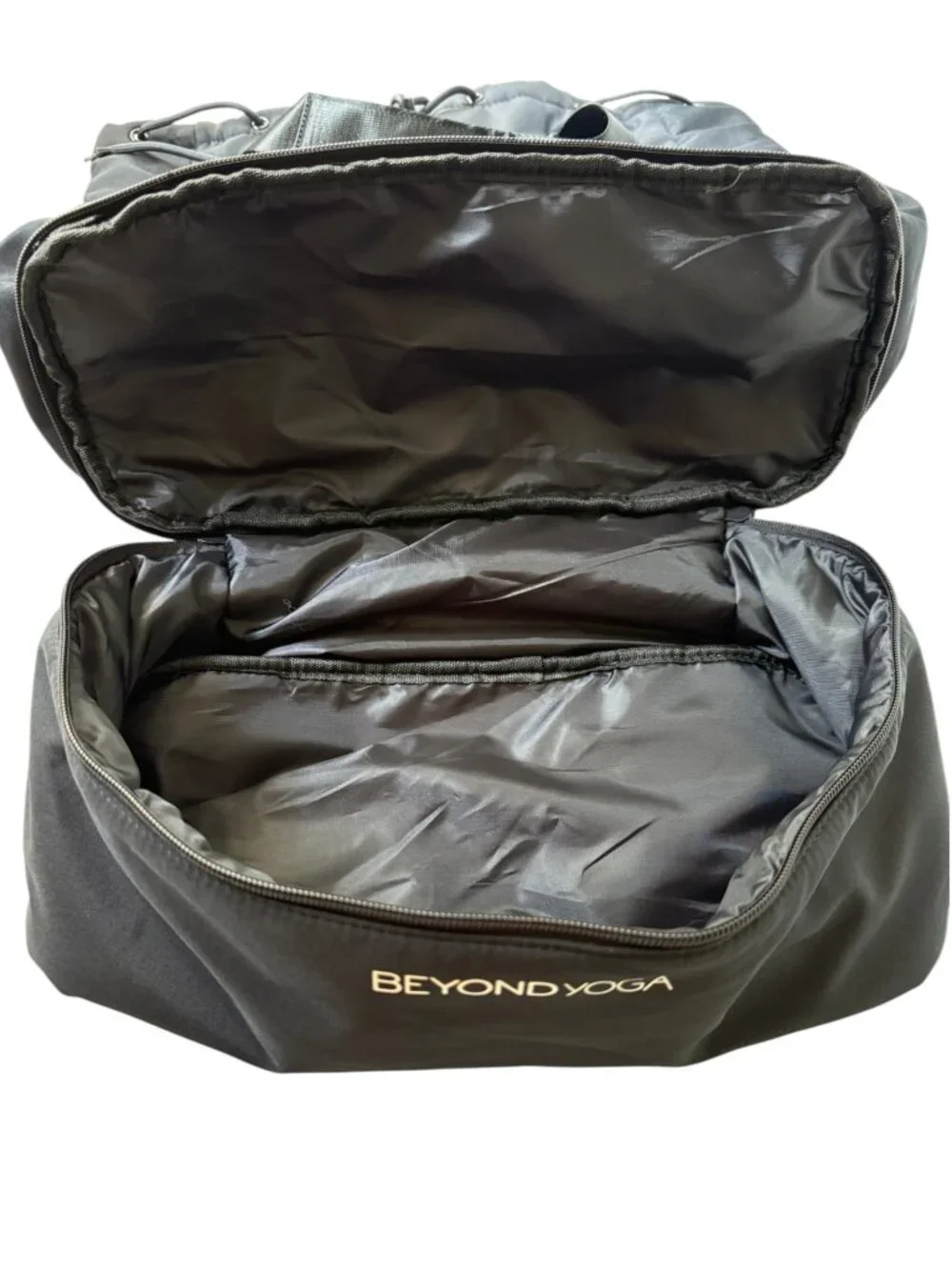 Beyond Yoga Convertible Gym Bag Backpack Tote Black Nylon Drawstring